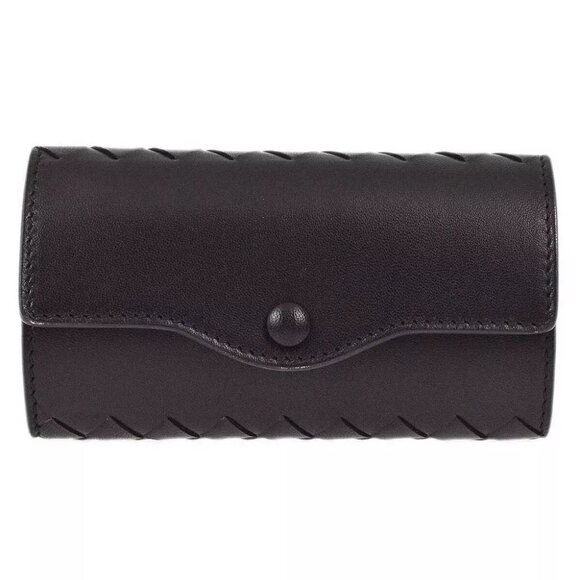 Bottega Veneta Intrecciato Key Case Black Small Good